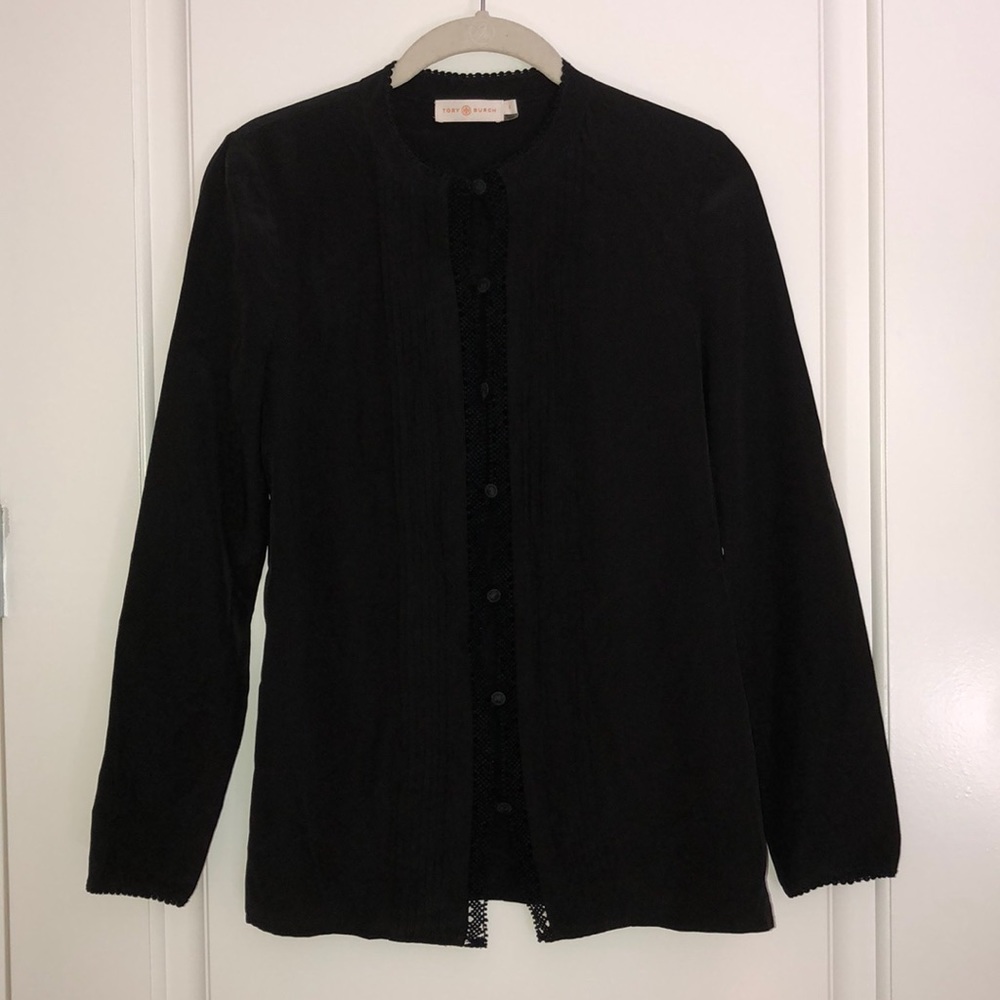 Tory burch black blouse Size 0